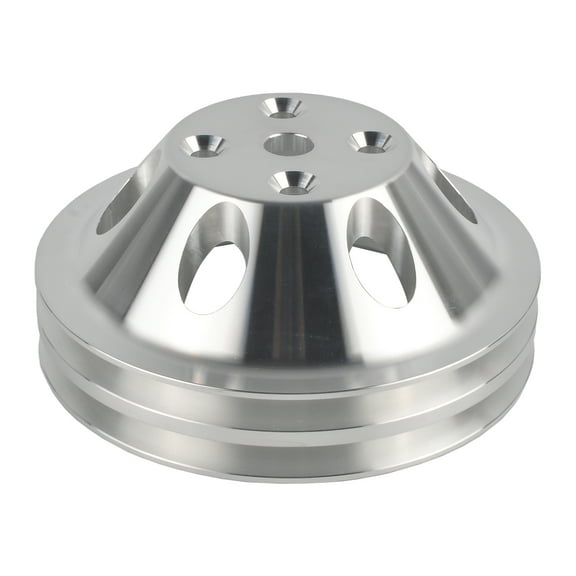 2 Grooves Aluminum Water Pump Pulley for SB Chevy 265 283 305 327 350 383 400