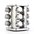 thumbnail image 1 of facefd Kitchen Rotary Seasoning Jar Stainless Steel Salt Pot Glass Kitchen Supplies Box, 1 of 8