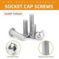thumbnail image 4 of Riwesomey 520 Unids/caja Tornillo hexagonal Tornillos modificados Sujetador de acero inoxidable Piezas de repuesto Accesorio de reparación de Herramientas y ferretería Riwesomey TO011592-00, 4 of 6