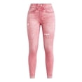 thumbnail image 5 of Favoffer Women's Imitation Denim Yoga Pants High Waist Tight Fit Hip Lifting Tummy Control Stretch Casual Trousers Outdoor Fitness Activewear, 5 of 7