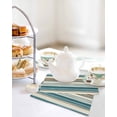 thumbnail image 7 of Turquoise Beige Dish Towels Set, Waffle Weave Kitchen Towels 3 Pieces, Boho Vertical Stripes Bohemian Retro Microfiber Hair Face Bath Tea Towel Absorbent Quick Drying Cleaning Dish Cloths, 12"x12", 7 of 7