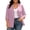 Purple, variant on Plus Size Blazer For Women, 3/4 Sleeve Lapel Jacket With Padded Shoulders & Pockets, Lined Casual Office Suit Jacket, Professional Work Wear Yellow XL