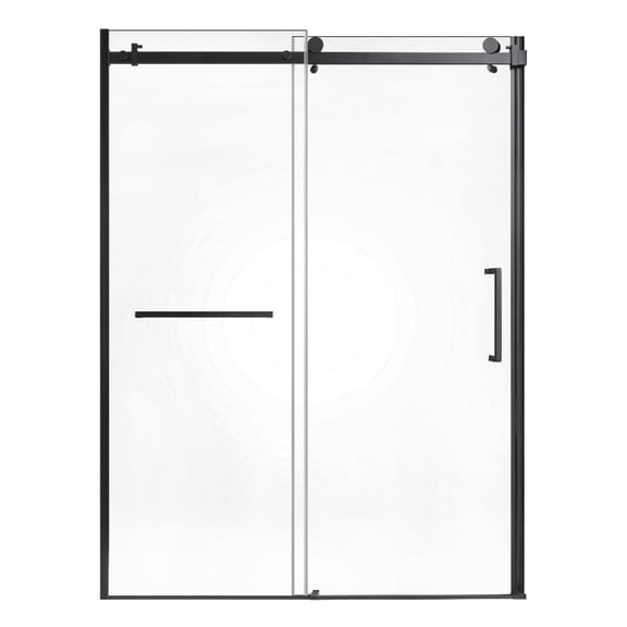 Kingston Brass Prato Frameless Sliding Shower Door 60" L x 76" H, Right Handed, Matte Black