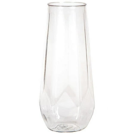 

9 oz Plastic Fractal Stemless Champagne Tumbler Clear