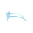 thumbnail image 3 of Girls Kitty Cat Ear Whisker Flower Cat Eye Sunglasses All Blue, 3 of 4