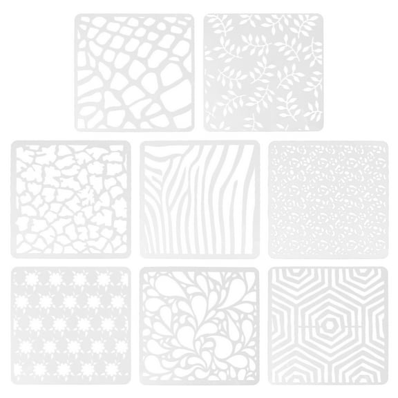 1 Set 8Pcs Hollow Drawing Stencils Practical DIY Painting Stencils Cake Template
