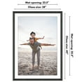 thumbnail image 3 of Americanflat 28x40 Poster Frame with Polished Plexiglass with 24x36 Mat Display Photo Hudson Wide - Black, 3 of 8