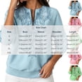 thumbnail image 3 of QQZ Quarter Zip Pullover Sweatshirt For Women, Printed V Neck Sweatshirts Fleece Long Sleeve Women's Fashion Hoodies & Sweatshirts, 3 of 7