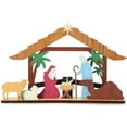 thumbnail image 2 of Xihbxyly Belén de Madera, Pesebre Artesanal, Decoración de Pascua, Artesanía Única de Madera, Decoración Versátil para Sala de Estar U Oficina, Regalo Perfecto para Bodas o Pascua, 1 Juego de Adornos, 2 of 7