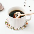 thumbnail image 5 of Lsque Animals Forest Pattern 4" Drink Coasters Set of 4, PVC Leather Absorbent Coasters, Table Coaster Set Decorative Coffee Cup Coasters Housewarming Gift -Round Shape, 5 of 6