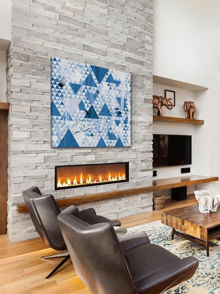 "Blue Diamonds" Painting Print on Wrapped Canvas