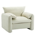thumbnail image 2 of Modern Style Chenille Oversized Armchair Accent Chair Single Sofa Lounge Chair 38.6’’ W for Living Room, Bedroom,Cream, 2 of 6
