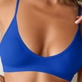 thumbnail image 5 of Zpanxa Bras for Women No Underwire Wireless Seamless Deep V-Neck Tank Bra, Spaghetti Strap Pullover Everyday Lingerie, Solid Color, 5 of 5