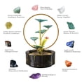 thumbnail image 3 of Large Ceramic Desktop Fountain Decor | 5-Tier Lotus Waterfall + LED Light Ring + Quiet Pump + Free 10 Crystal Stones | Indoor Meditation, Relaxation, Feng Shui Ornament (B Style + Large Size), 3 of 9
