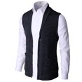 thumbnail image 3 of H2H Mens Casual Basic Shawl Collar Knitted Slim Fit Vest with Ribbing Edge (CMOV034), 3 of 6