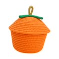 thumbnail image 3 of Cesta de almacenamiento tejida con tapa, contenedor para artículos diversos, práctica y portátil, ideal para regalar. 18cmx18cmx18cm, 3 of 9