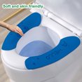 thumbnail image 5 of Cojín adhesivo para asiento de inodoro de baño 4 Cojín de asiento de invierno lavable y reutilizable, 5 of 5