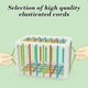 thumbnail image 5 of Juguete clasificador de formas de arcoíris para bebés | Actividad de motricidad fina con cuerdas elásticas de colores | Juego de aprendizaje sensorial para niños pequeños | 9 bloques texturizados, 5 of 5