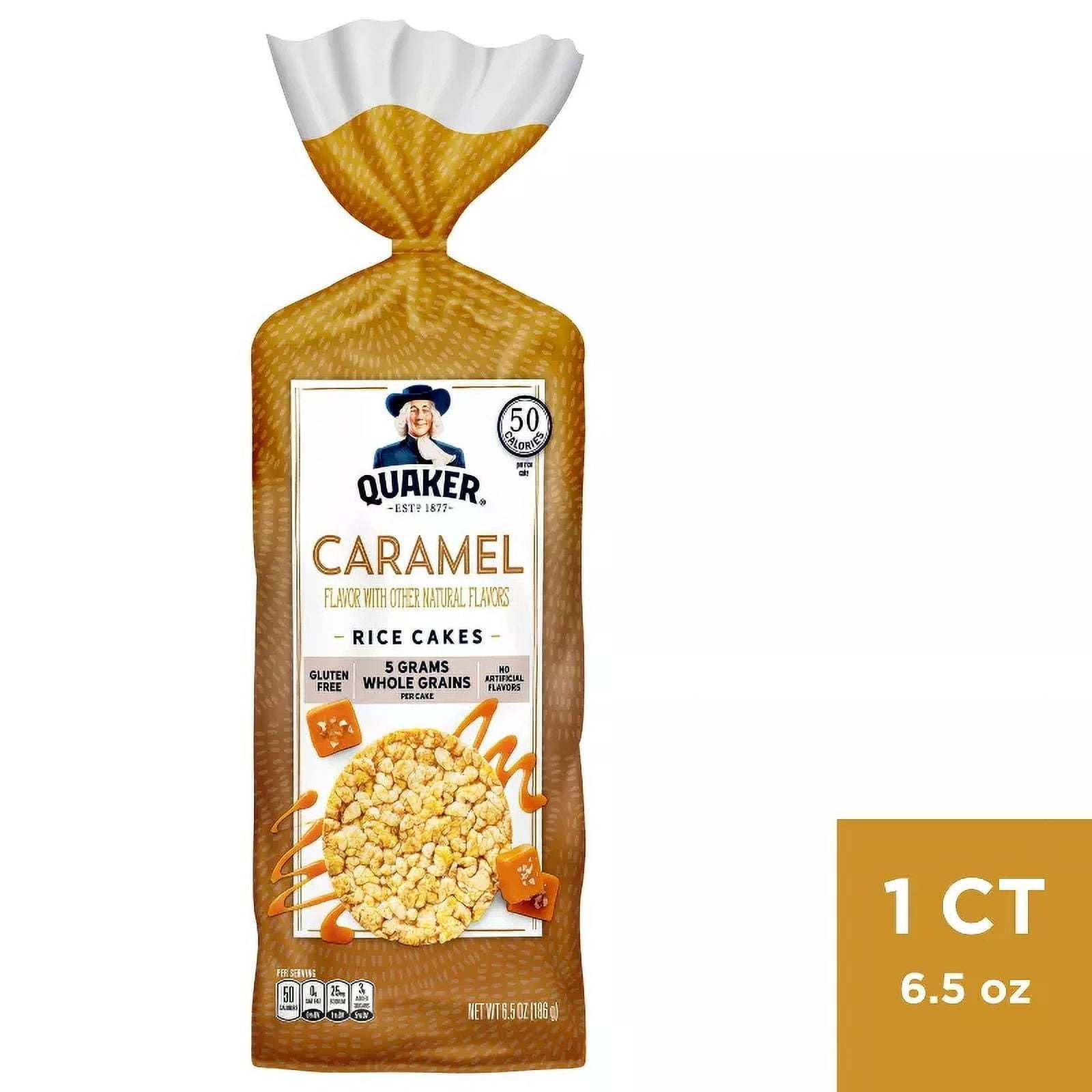 Quaker Rice Cakes Variety Bundle - Pack Of 3 Flavors,CARMEAL CORN ,WHITE CHEDDAR,LIGHTLY SALTED..