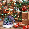 thumbnail image 6 of KLL Christmas Hats for Adults Plush Rainbow Animal Skin Print Santa Hat Xmas Fluffy Santa Claus Hat for Women Men, 6 of 6