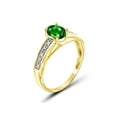 thumbnail image 2 of 0.83 Carat T.G.W. Chrome Diopside Gemstone and 1/20 Carat T.W. White Diamond Ring, 2 of 4
