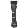 thumbnail image 2 of MeMoi Men's Embroidered Games Bamboo Crew Socks - Mens - Male, 10-13, Dark Gray Heather, 2 of 3