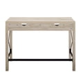 thumbnail image 4 of 42" Farmhouse Metal & Wood Desk - White Oak, 4 of 5