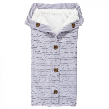 UPC: 0660168199628 | Hudson Baby Infant Girl Faux Shearling Knitted Baby Lounge Stroller Wrap Sack Lilac One Size