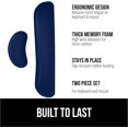 thumbnail image 2 of Silky Gel Memory Foam Wrist Rest for Computer Keyboard, Mouse, Ergonomic Design for Typing Pain Relief, Desk Pads Support Hand and Arm, Mousepad Rests, Stain Resistant, 2 Piece Pad, Black, 2 of 9