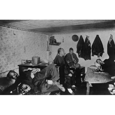 Four Chinese Men Smoking Opium In A Lodging House In San FranciscoS Chinatown (Best Chinese Delivery Sf)