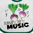 thumbnail image 4 of Inktastic Turnip the Music Partying Vegetables Boys or Girls Baby Bib, 4 of 4