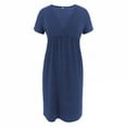 thumbnail image 3 of VALSEEL Pregnant Women Clothes V Neck Short Sleeved Maternity Breastfeeding Casual Dress, 3 of 8