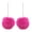 Multicolor, variant on Faux Fur Fluffy Pom Pom Chain Drop Earrings, Dangling Style