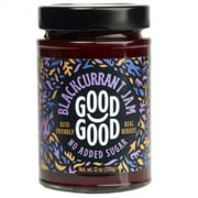 GOOD GOOD Sweet Blackcurrant Jam - Low Calorie, Low Carb & No Added Sugars - Keto Friendly Jelly - Vegan - Gluten Free - Preserves - 12 Ounce (Pack of 1)