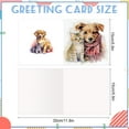 thumbnail image 2 of 6pcs Diamond Painting Kit Greeting Card, Scarf Puppy 5D DIY Diamond Handmade Holiday Greeting Card with Envelope, Christmas Gift Congratulation, 2 of 7