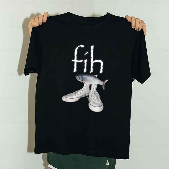 Fih Shoes Fish Meme Misspelled Humor Funny Calling Unisex T-Shirt up to 5XL