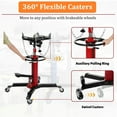 thumbnail image 4 of Telyswee Transmission Jack, 0.6Ton/1322lbs Hydraulic Telescopic Transmission Jack, 2-Stage Floor-Standing Transmission Jack, with Foot Pedal, 360° Swivel Wheel, Garage/Workshop/Car Lift, 4 of 6