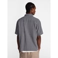 thumbnail image 3 of No Boundaries Plaid Shirt with Short Sleeves, Men's XS-5XB, 3 of 5