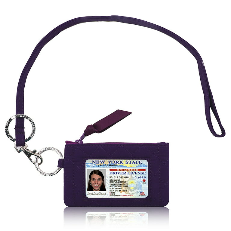  MNF Collections Lanyard with Wallet - Zip ID Case with Lanyard  - Lanyard Wallet with id Holder, ID Case Wallet for Cash, Cards, Coin, Card  Holder Keychain with Zippers- Microfiber 