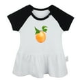 thumbnail image 1 of Fruit Apricot Pattern Dresses For Baby, Newborn Babies Skirts, Infant Princess Dress, 0-24M Kids Graphic Clothes (Black Raglan Dresses, 18-24 Months), 1 of 4