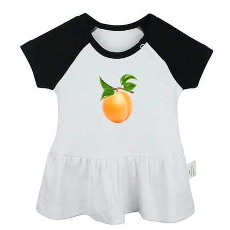 

Fruit Apricot Pattern Dresses For Baby Newborn Babies Skirts Infant Princess Dress 0-24M Kids Graphic Clothes (Black Raglan Dresses 18-24 Months)