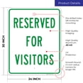 thumbnail image 3 of Reserved For Visitors Sign, 24x30 Aluminum, 3 of 8