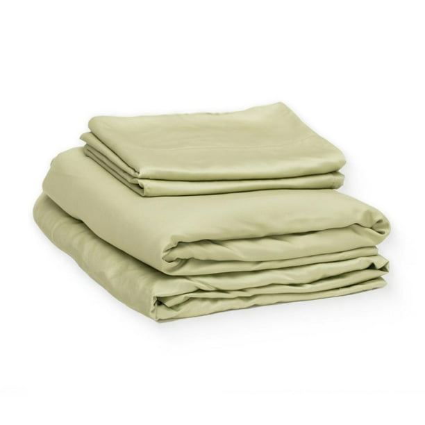 Juego de Sábanas de Bambú Luuna, Individual, Sábanas de Cama Frescas y Suaves verde