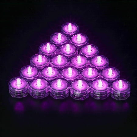 

Submersible LED Light 48/36/24/12/6pcs Waterproof Flameless Tea Lights Multicolor Led Tea Lights Battery Powered Waterproof Led Lights for Vases Weddings.