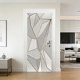 thumbnail image 3 of 2 Sheet Self-Adhesive Door Sticker, 30.3"x78.7", Geometry Peel and Stick Door Murals, PVC, Removable Wallpaper Cover Decoration for Bedrooms, Living Room, 3 of 6
