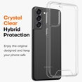 thumbnail image 3 of Case for Galaxy S21 5G with Screen Protector Soft(2Pcs), Crystal Clear Designed Shockproof Protective Phone Case, Hard PC Back Soft TPU Frame Slim Transparent Cover for Samsung Galaxy S21, 3 of 14