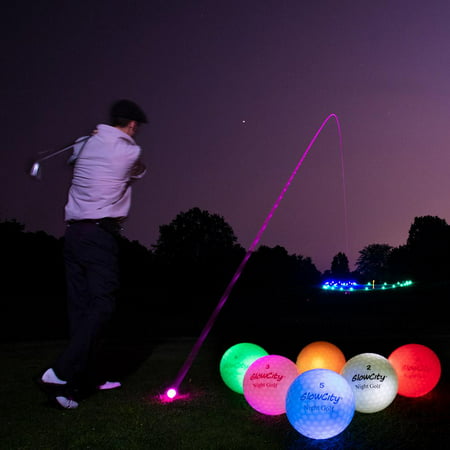 GlowCity High Quality LED Lights Impact Activated Golf Balls -