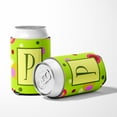 thumbnail image 5 of Letter P Monogram - Lime Green Can or Bottle Hugger, 5 of 5