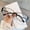 Black Frame Transparent Sheet, variant on New modern retro high-end tea-colored narrow-frame small brown sunglasses for women with square or round faces, slimming cat-eye sunglasses, fashionable and versatile