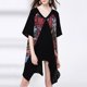 thumbnail image 1 of Vestido de mujer, escote en V, dobladillo irregular, vintage, suelto Romacci Rosa XXXL, 1 of 6